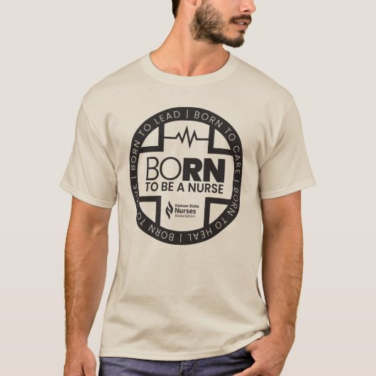 Geboren, ein knackiger, hellfarbiger T - Shirt zu (Vorderseite)