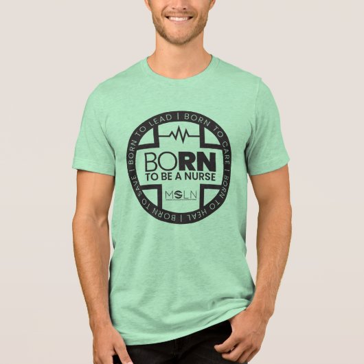 Geboren, ein kursiver Tri-Blend-T - Shirt zu sein (Vorderseite)