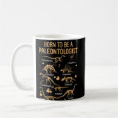 Geboren, ein PALEONTOLOGIST Skeleton Dinosaurier z Kaffeetasse (Links)