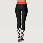 Geboren ein Sieger in Weiß, auf Ihre Farbe überprü Leggings (Rückseite)