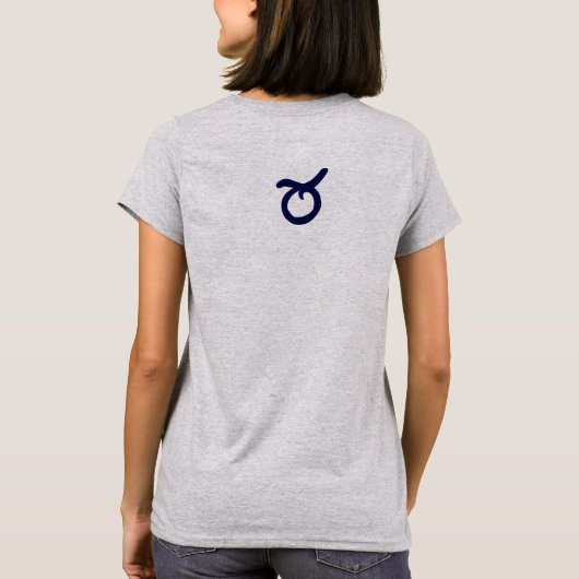 "Geboren ein Taurus" Zodiac Typografisches Apparel T-Shirt (Rückseite)