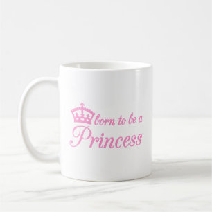 Geboren, eine Prinzessin, Textentwurf zu sein mit Kaffeetasse