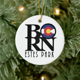 GEBOREN Estes Park Colorado Keramik Ornament