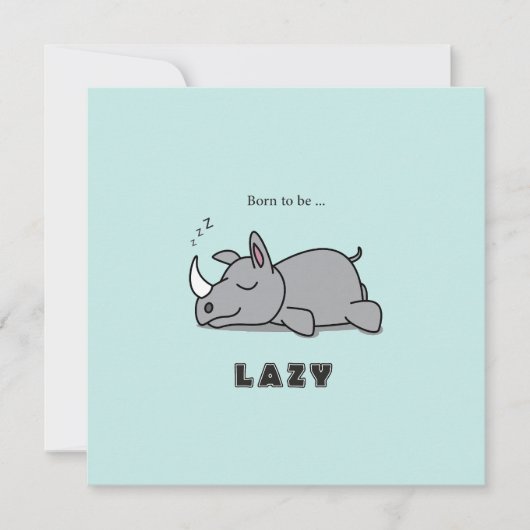 Geboren, faul zu sein (Vorderseite)