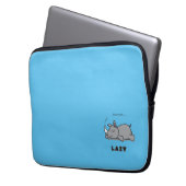 Geboren, faul zu sein laptopschutzhülle (Vorderseite Links)