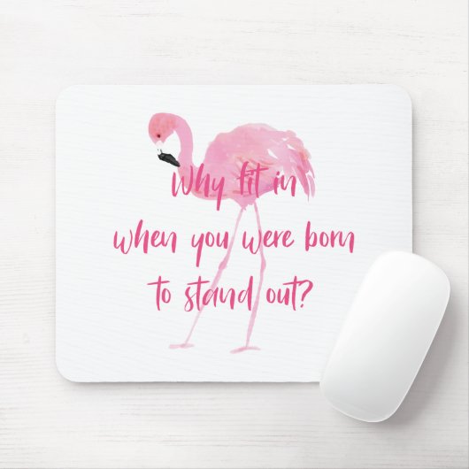 Geboren, Flamingo auszublenden Mousepad (Mit Mouse)