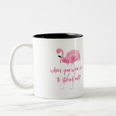 Geboren, Flamingo auszublenden Zweifarbige Tasse (Links)