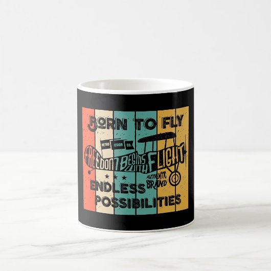 Geboren fliegen kaffeetasse