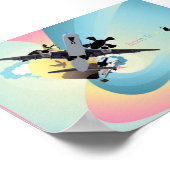 Geboren fliegen poster (Ecke)