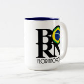 GEBOREN Florianópolis Zweifarbige Tasse (VorderseiteRechts)
