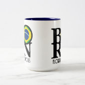 GEBOREN Florianópolis Zweifarbige Tasse (Mittel)
