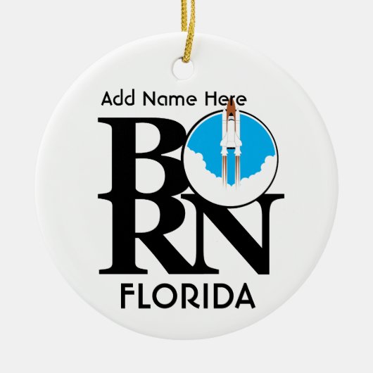 GEBOREN Florida Shuttle Keramik Ornament (Vorne)