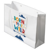 Geboren frei zu sein große geschenktüte (Vorderseite Schrägansicht)