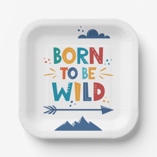 Geboren frei zu sein pappteller (Vorderseite)