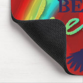Geboren, FREI zu sein | Rote Wellen Mousepad (Ecke)
