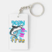 GEBOREN, FREI ZU SEIN SCHLÜSSELANHÄNGER (Rückseite)