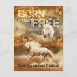 Geboren, frei zu sein, Schönheit der Tierwelt: Wei Postkarte