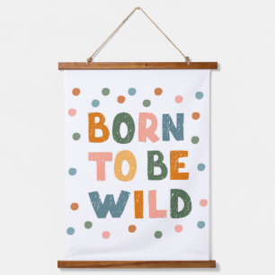 Geboren frei zu sein wandteppich mit holzrahmen