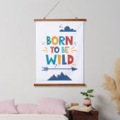 Geboren frei zu sein wandteppich mit holzrahmen (Schlafzimmer)