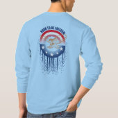 Geboren, Freiheit zu haben | Langschläfer T-Shirt (Rückseite)