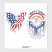 Geboren Freiheit zu sein | 8"x 8"- glänzend transp Aufkleber (Blatt)