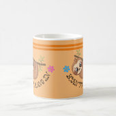 Geboren | Funny Hanging Sloth Template Kaffeetasse (Mittel)