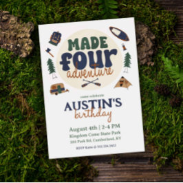 Geboren für Abenteuer 4. Geburtstag Einladung