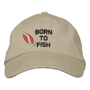 Geboren für bestickte Fische Baseballkappe