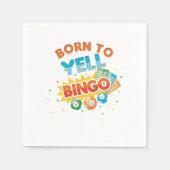 Geboren für Bingo Player Glücksspiel-Geschenk Serviette (Vorderseite)