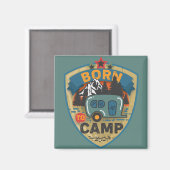 Geboren für Camp Word Art Large Magnet (Vorderseite/Rückseite)
