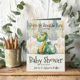 Geboren für das Breathe Fire Baby Dusche Einladung