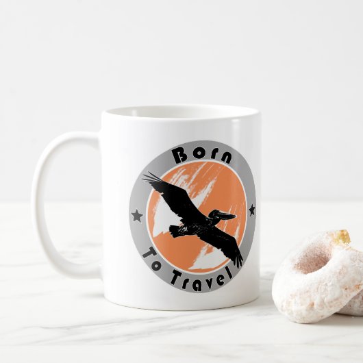 Geboren für den Kaffeekrug Kaffeetasse (Mit Donut)