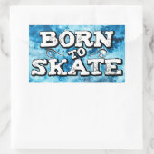 Geboren für den Skate Rechteckiger Aufkleber (Tasche)