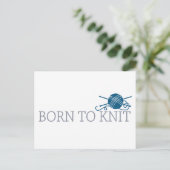 Geboren für den Strick Postkarte (Stehend Vorderseite)