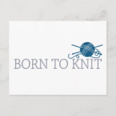 Geboren für den Strick Postkarte (Vorderseite)