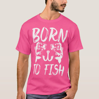 Geboren für die Fischerei Fangbücher T-Shirt