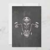 Geboren für Fahrradfahrer Geburtstagskanal Einladung (Rückseite)