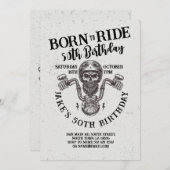 Geboren für Fahrradfahrer Geburtstagskull Einladung (Vorne/Hinten)