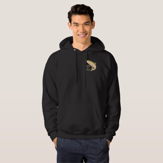 Geboren für Fische Hoodie (Vorne ganz)