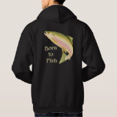 Geboren für Fische Hoodie (Rückseite)