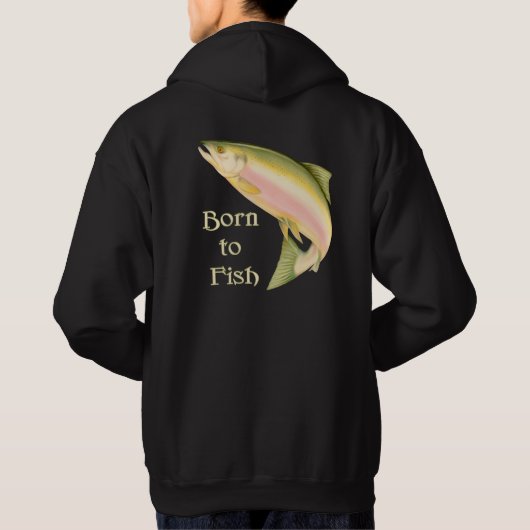 Geboren für Fische Hoodie (Rückseite)