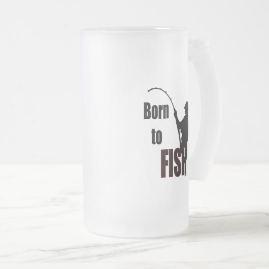 Geboren für Fische Mattglas Bierglas (VorderseiteRechts)