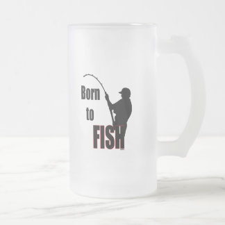 Geboren für Fische Mattglas Bierglas