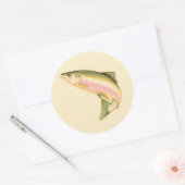 Geboren für Fische Runder Aufkleber (Umschlag)