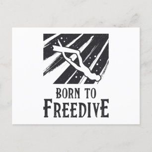 Geboren für Freediving Freediving Apnoe Fans Freed Postkarte