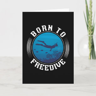 Geboren für Freediving Spearfish Freediver Freediv Karte