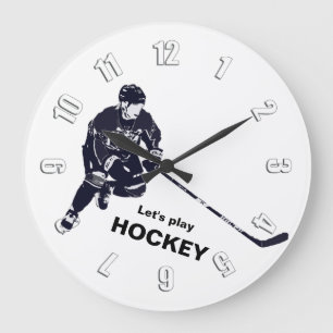 Geboren für Hockey - Hockey Player Große Wanduhr