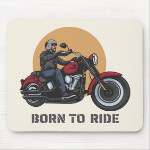 Geboren für Motorradfahrer Mousepad