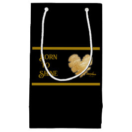 Geboren für Shine Black und Gold große Geschenktas Kleine Geschenktüte