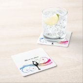 Geboren für Skate Girls Abbildung Skaten Paper Unt Rechteckiger Pappuntersetzer (Vor Ort)